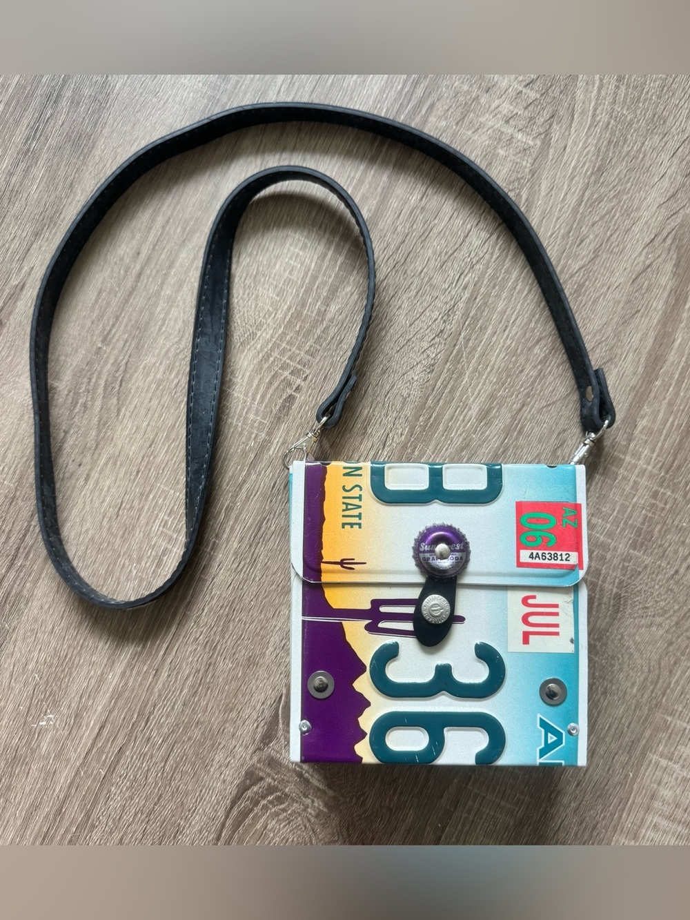 Littlearth License Plate Purse Crossbody Bag Arizona